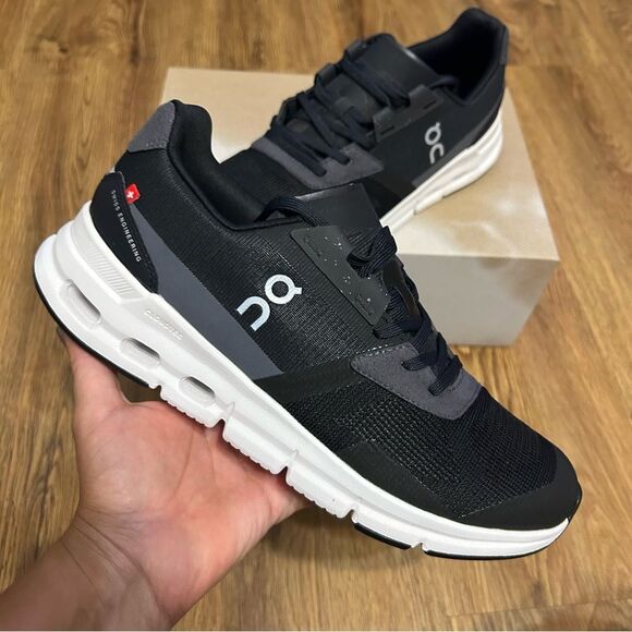 ON CLOUDRIFT black running athletic training lace up shoes sneakers women’s 7.5 - Picture 1 of 7